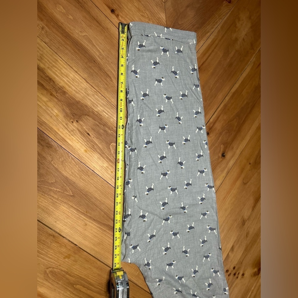 Talbots Gray Lounge Pants with Schnauzers dog Pattern size L - Picture 7 of 8